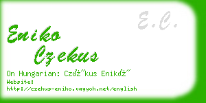 eniko czekus business card